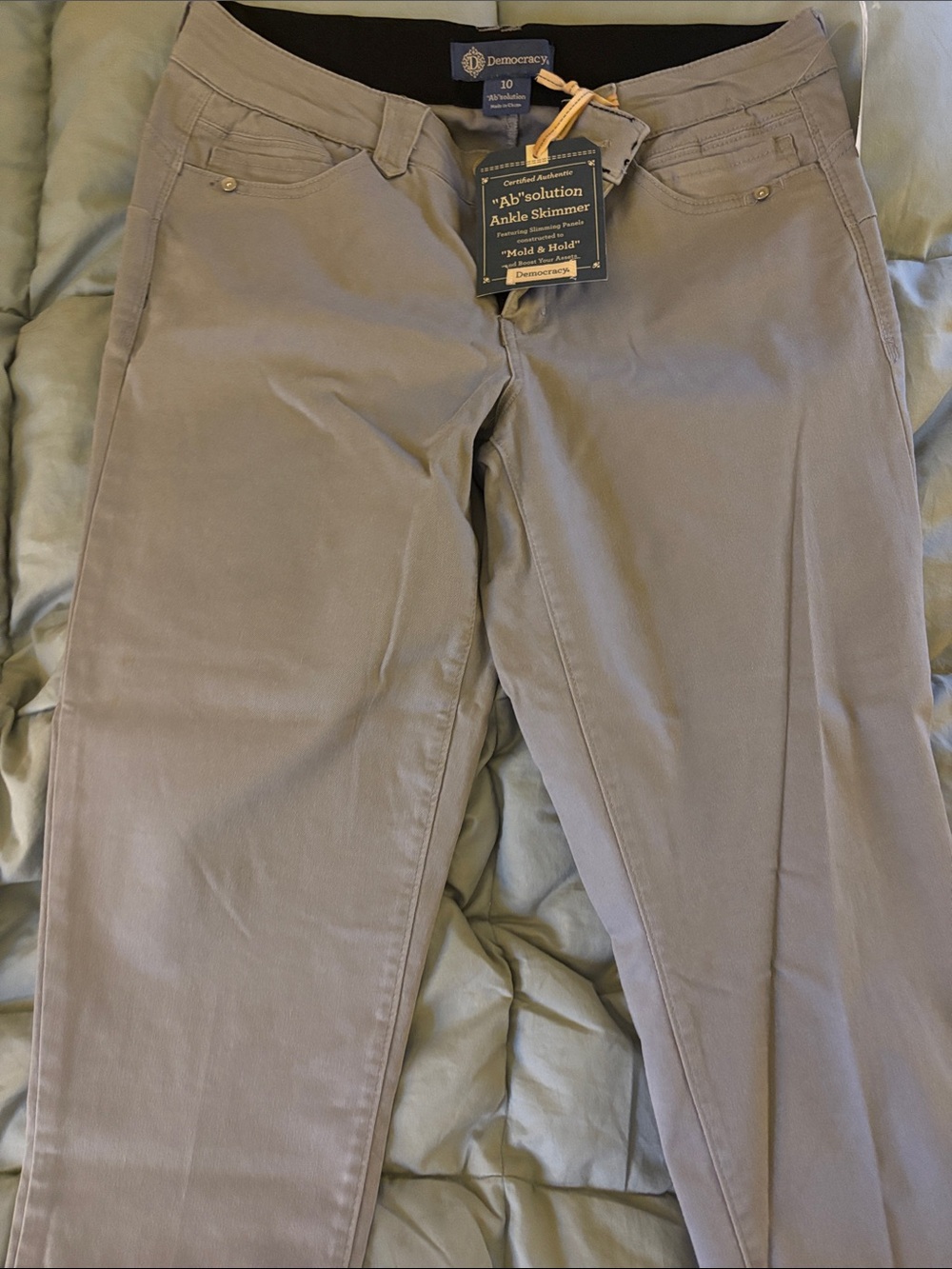 Democracy Taupe Ankle Skimmer Jeans